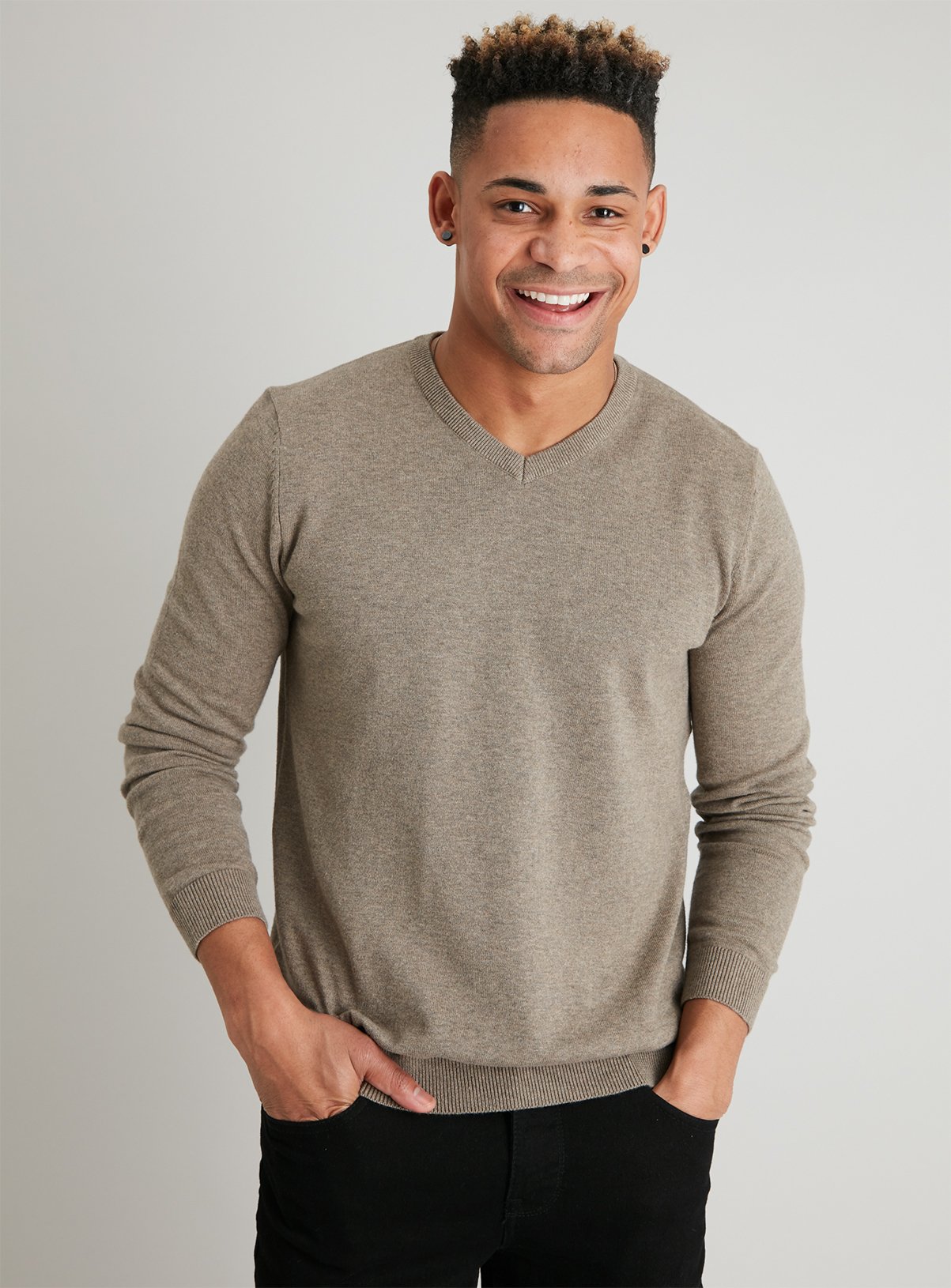 Brown Marl V-Neck Jumper Review