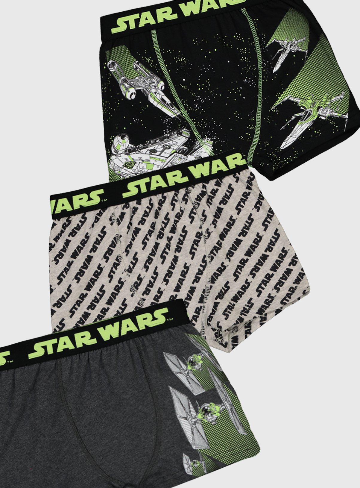 Star Wars Green & Monochrome Trunks 3 Pack Review