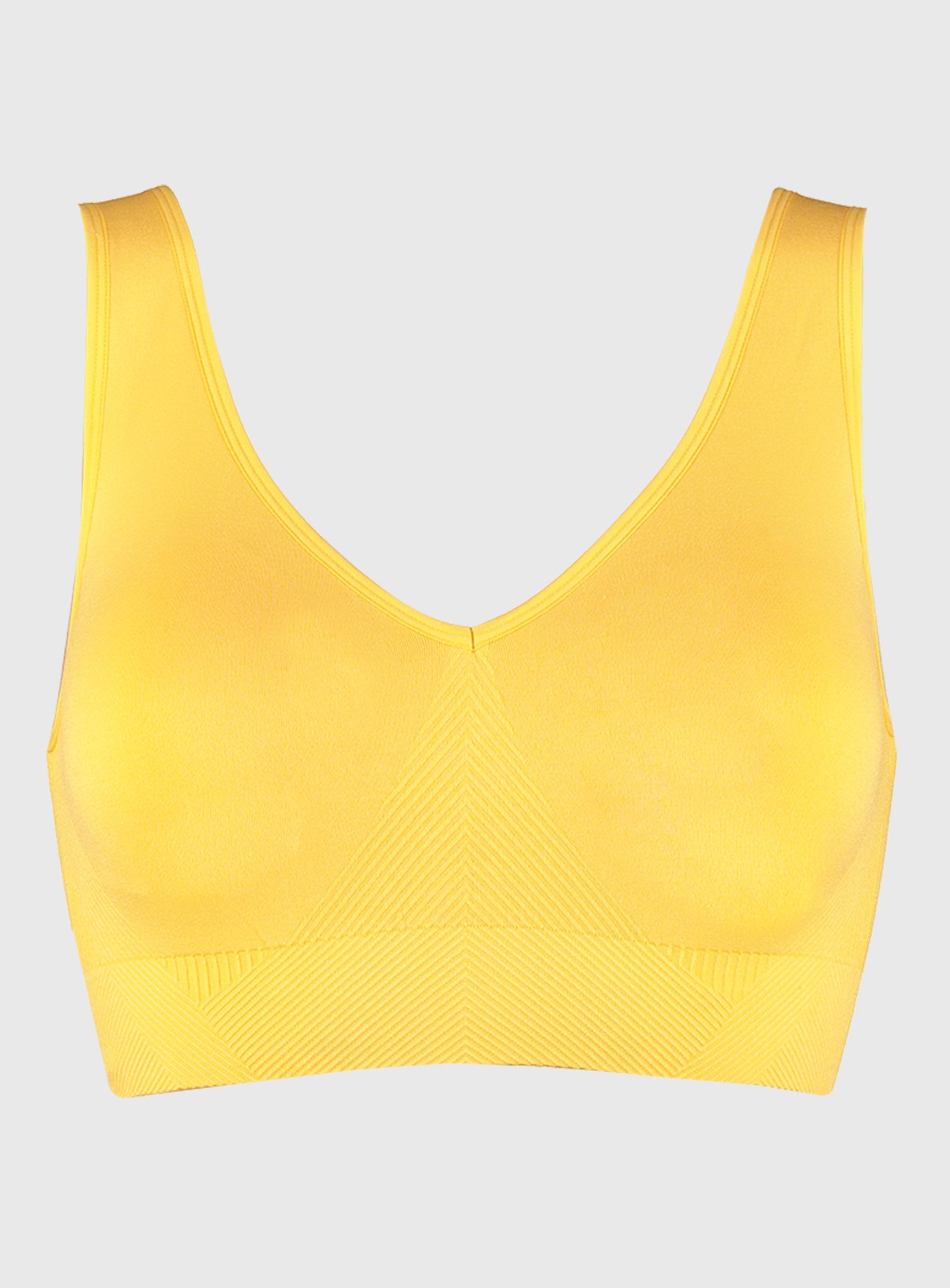 Yellow Chevron Seamless Stretch Crop Top Review