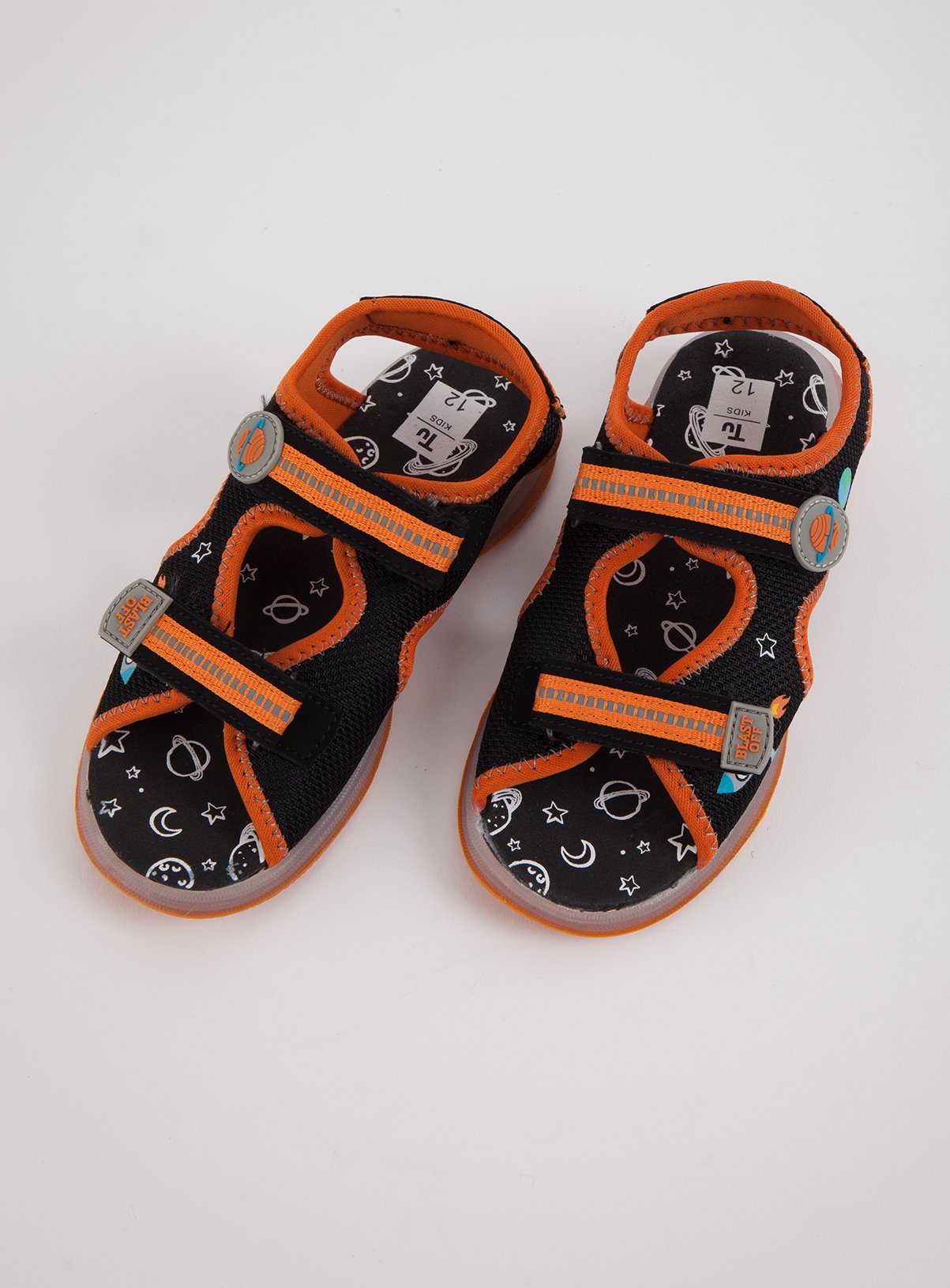 Black & Orange Space Light Up Adventure Sandals Review