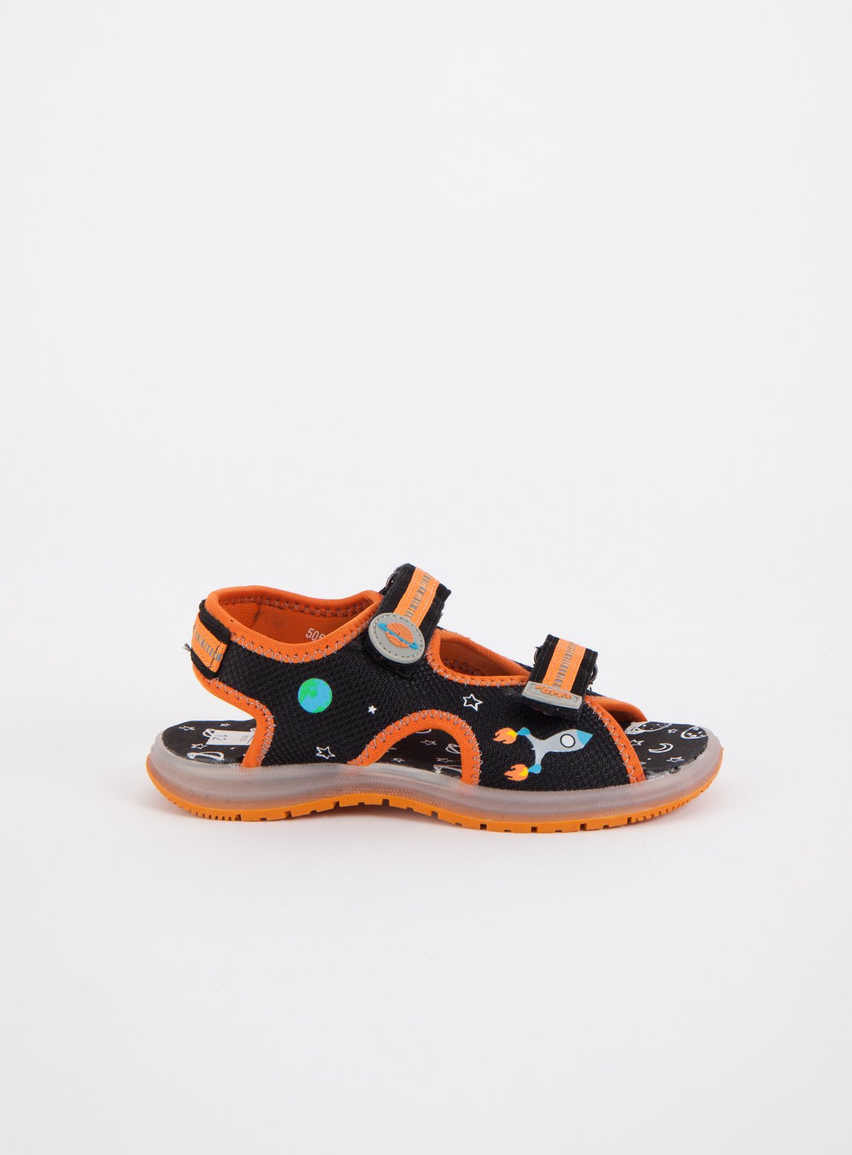 Black & Orange Space Light Up Adventure Sandals Review