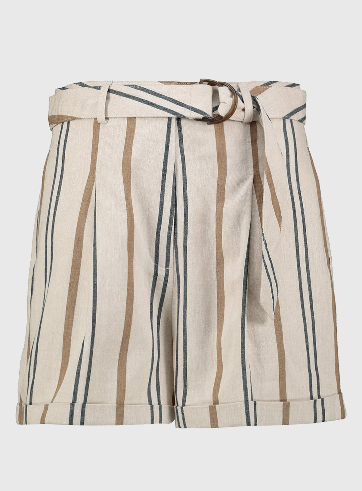 Beige Stripe Linen-Rich Shorts Review