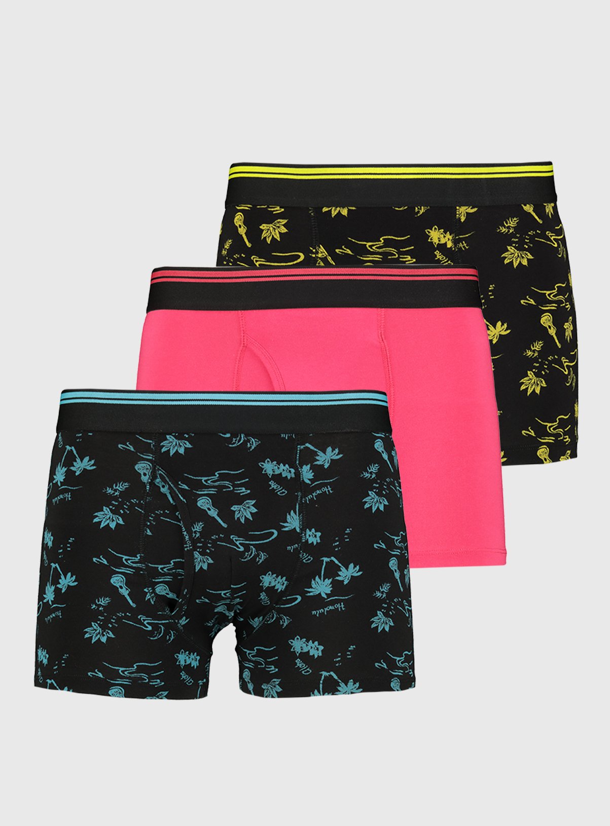 Neon Palm Print Trunks 3 Pack Review