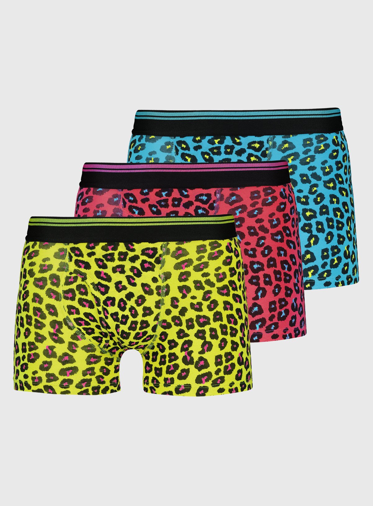 Neon Leopard Print Trunks 3 Pack Review