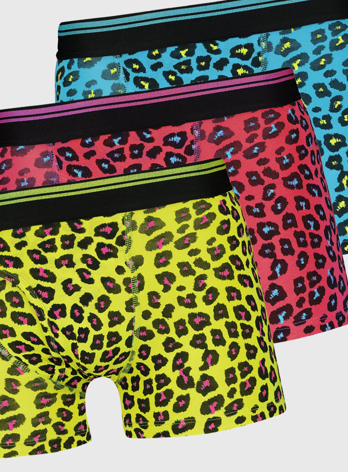 Neon Leopard Print Trunks 3 Pack Review