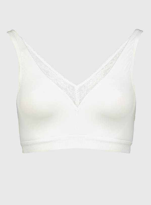 White Full Cup Dual Mould Lounge Bra - 36B