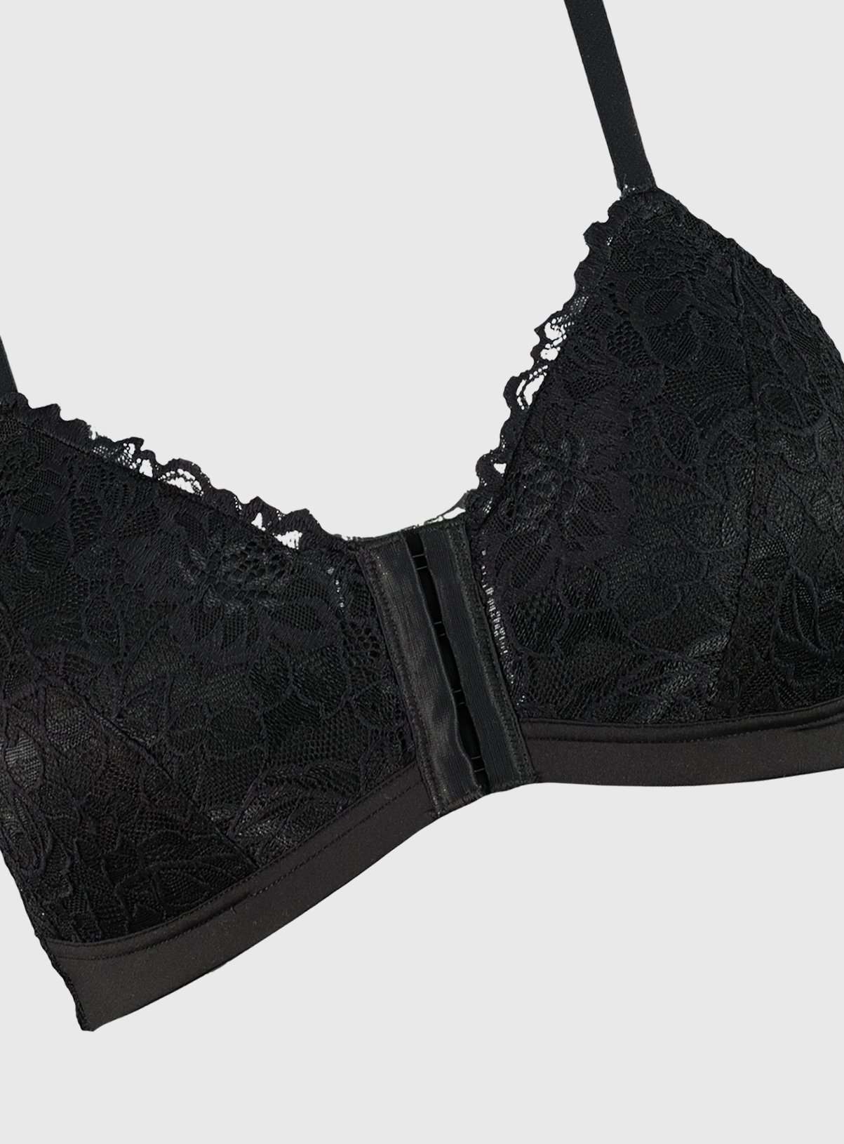 Black Lace Front Fastening Padded Bra Review