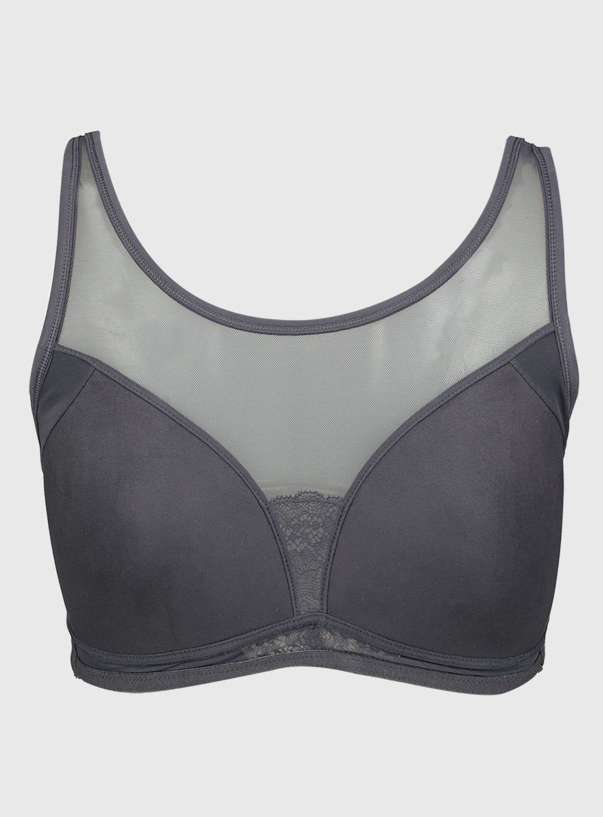 Dark Grey High Neck Padded Bra Review