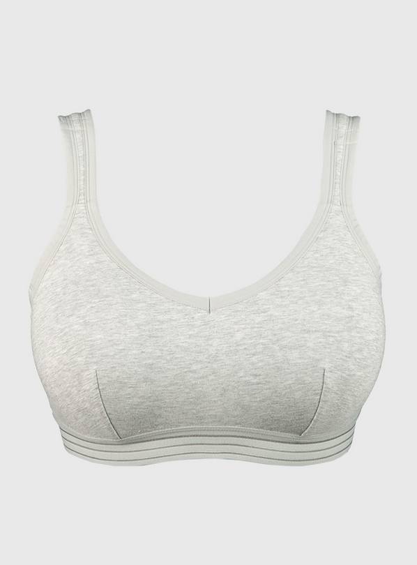 Buy DD+ Grey Full Cup Support CottonRich Bra 42GG Bras Argos