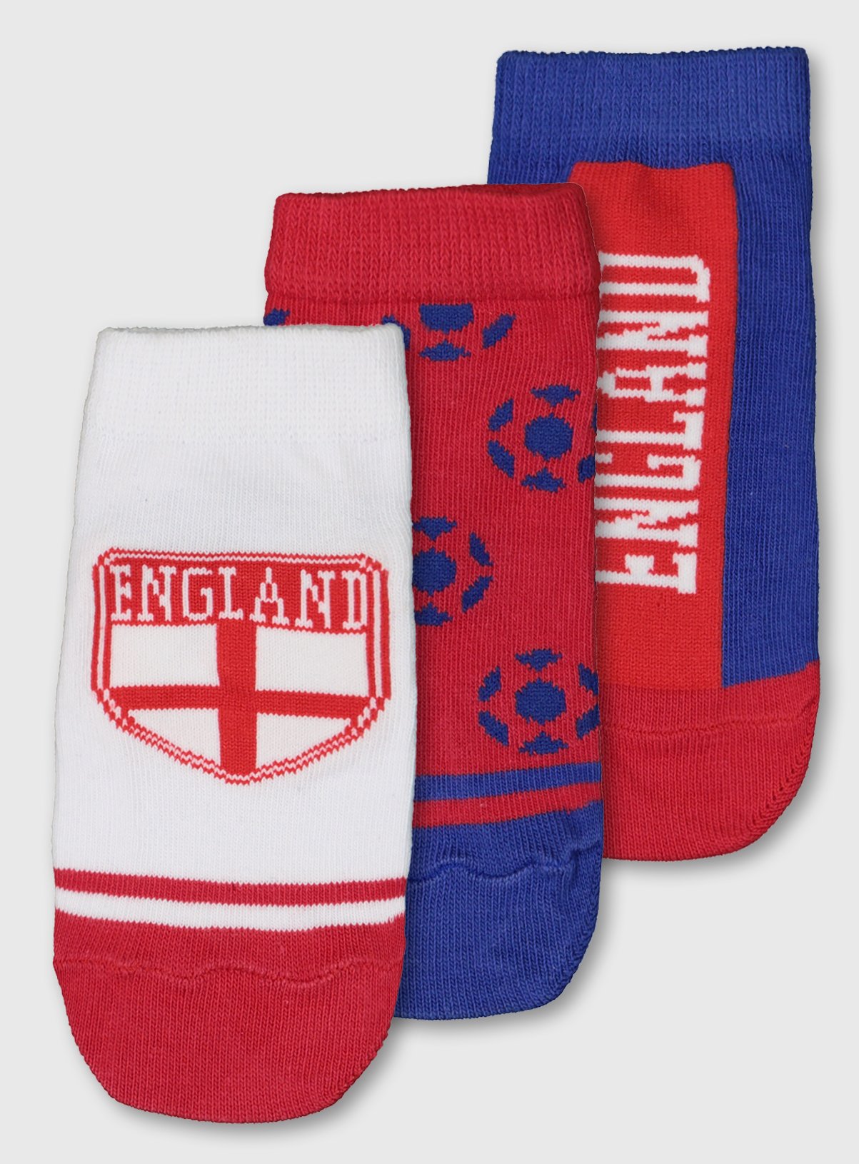 Red, White & Blue 'England' Trainer Socks 3 Pack Review