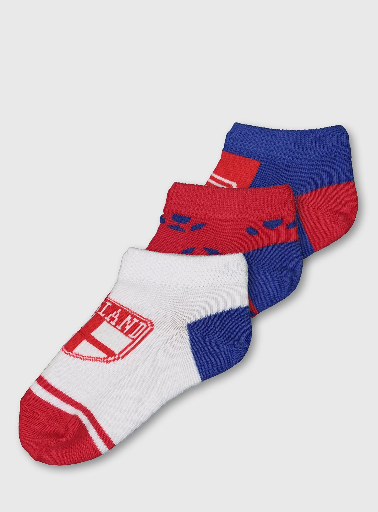 Red, White & Blue 'England' Trainer Socks 3 Pack Review