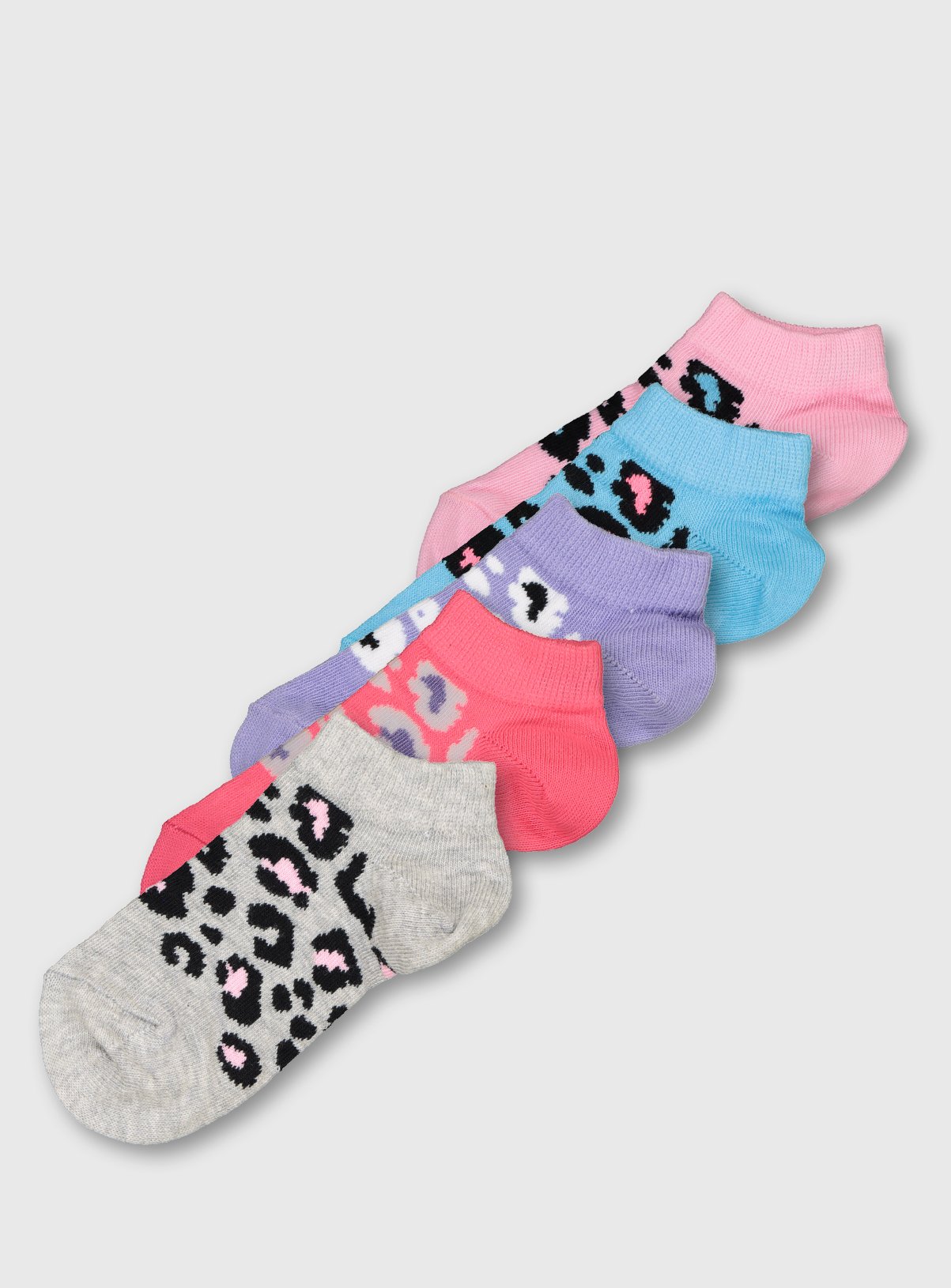 Leopard Print Trainer Socks 5 Pack Review