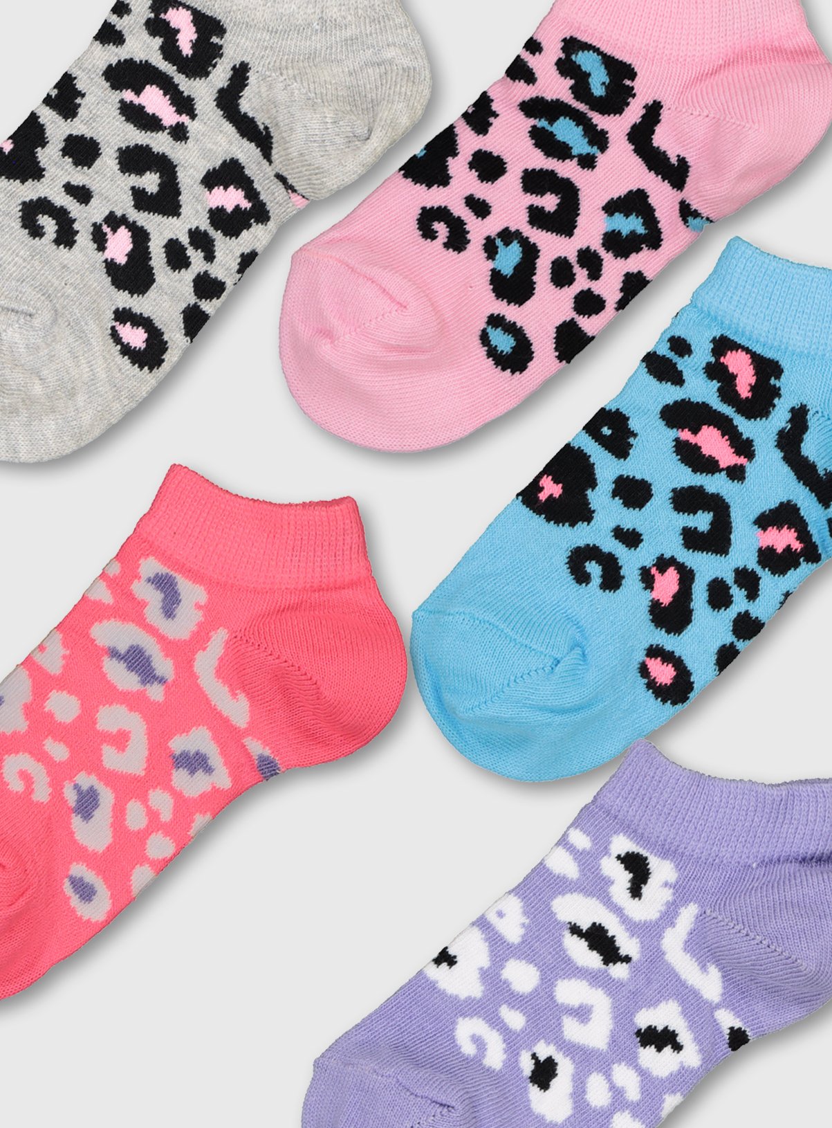 Leopard Print Trainer Socks 5 Pack Review