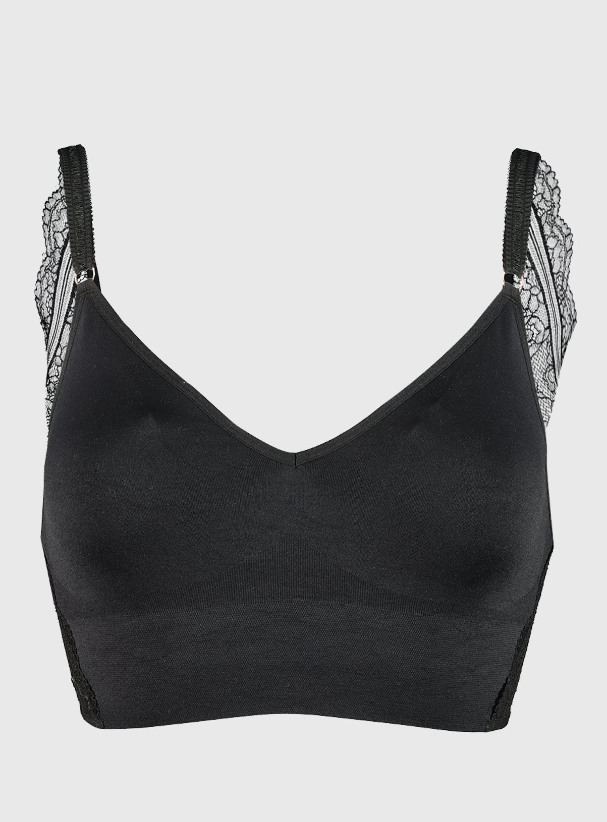 Black Lace Wing Seamless Stretch Bra Review