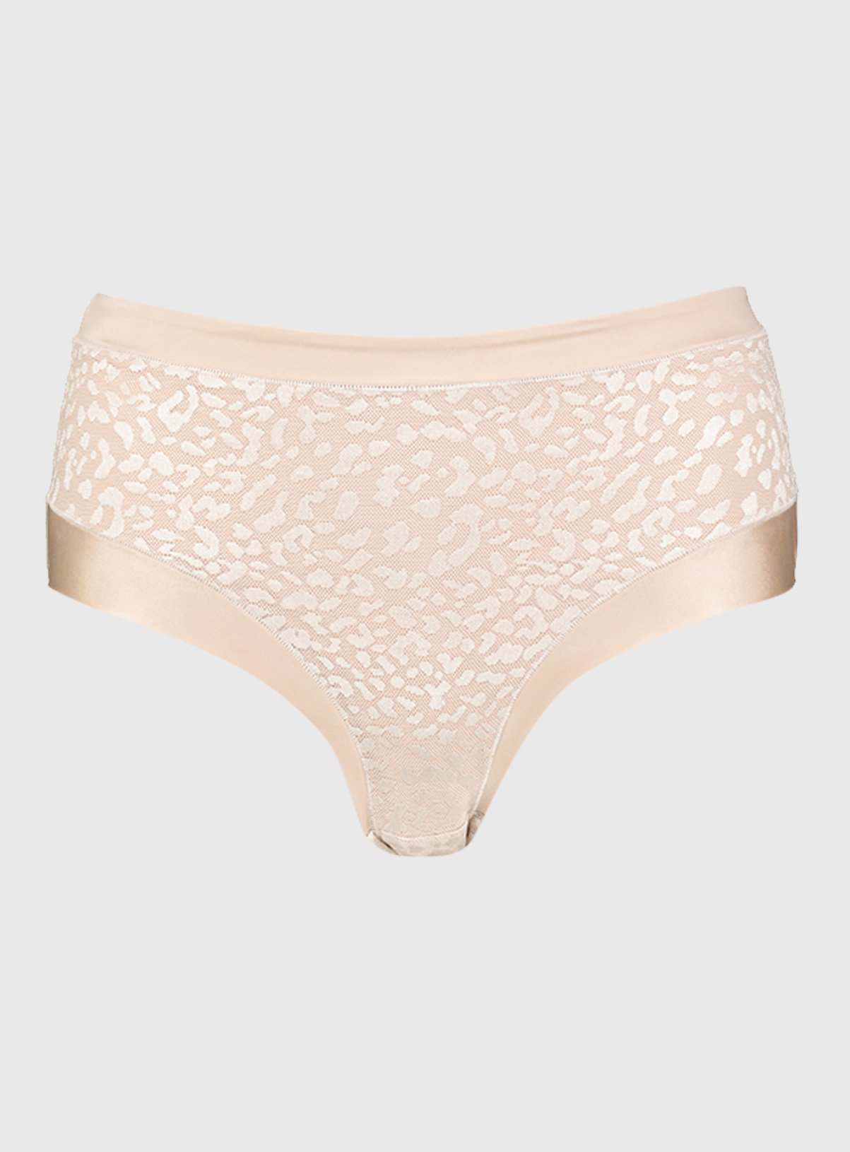 Shimmery Nude Leopard Print Jacquard Midi Knickers Review