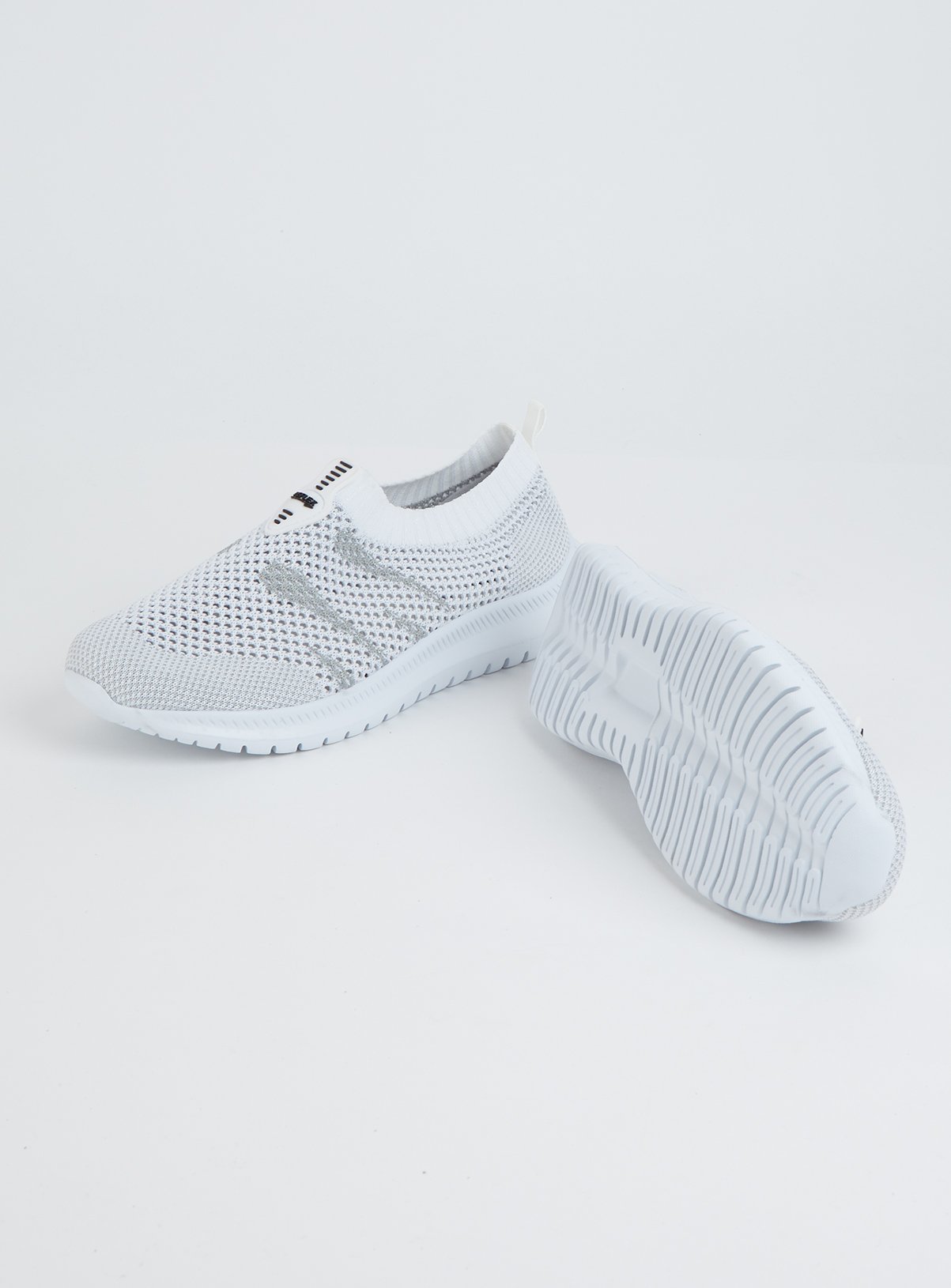 knitted slip on trainers