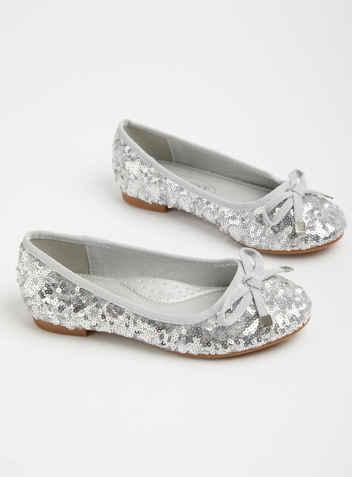 silver infant shoes