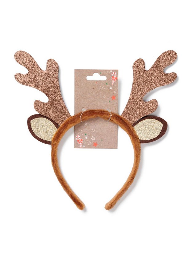 Fancy Dress Christmas Brown Reindeer Antler Hairband | Tu clothing
