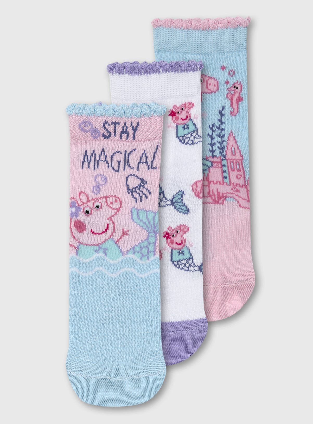 Peppa Pig Blue & Pink Mermaid Socks 3 Pack Review