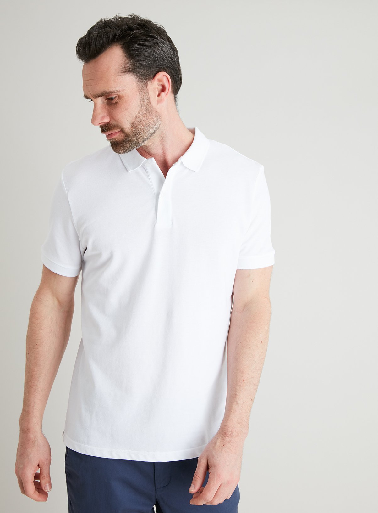 White Pique Short Sleeve Polo Shirt Review