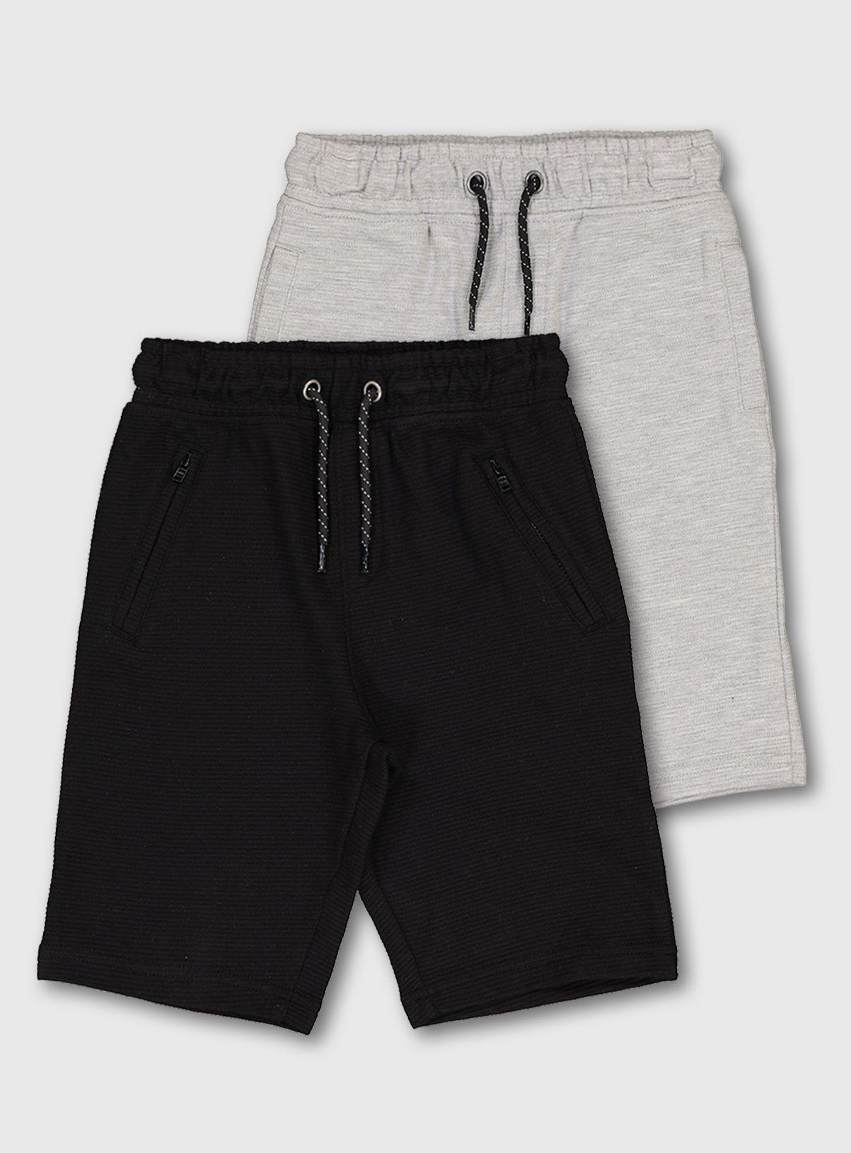 Black & Grey Ottoman Rib Shorts 2 Pack Review