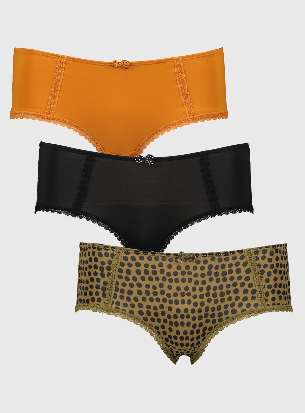 Khaki Spot, Black & Ochre Knicker Shorts 3 Pack Review