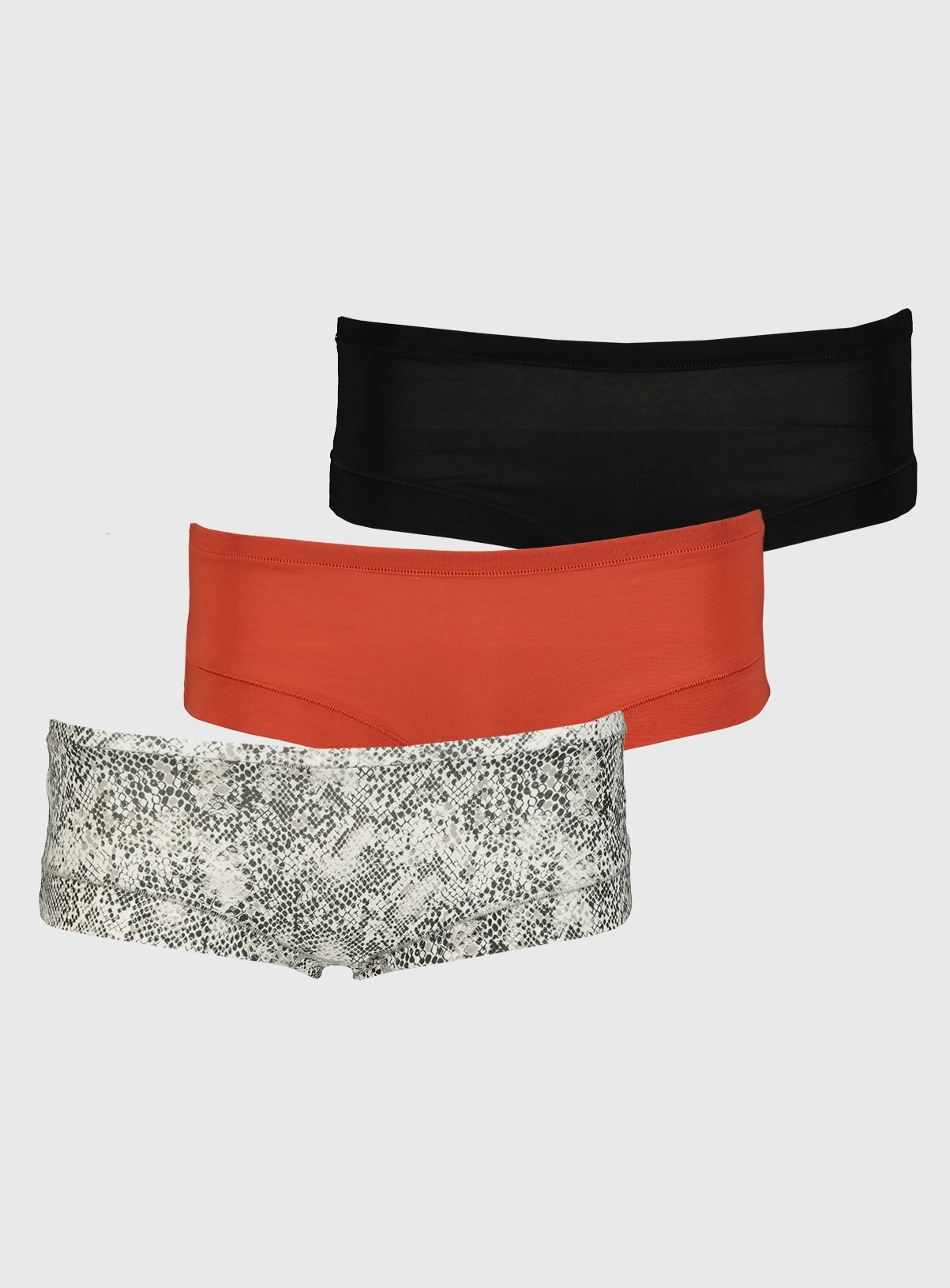 Snake Print, Orange & Black Knicker Shorts 3 Pack Review