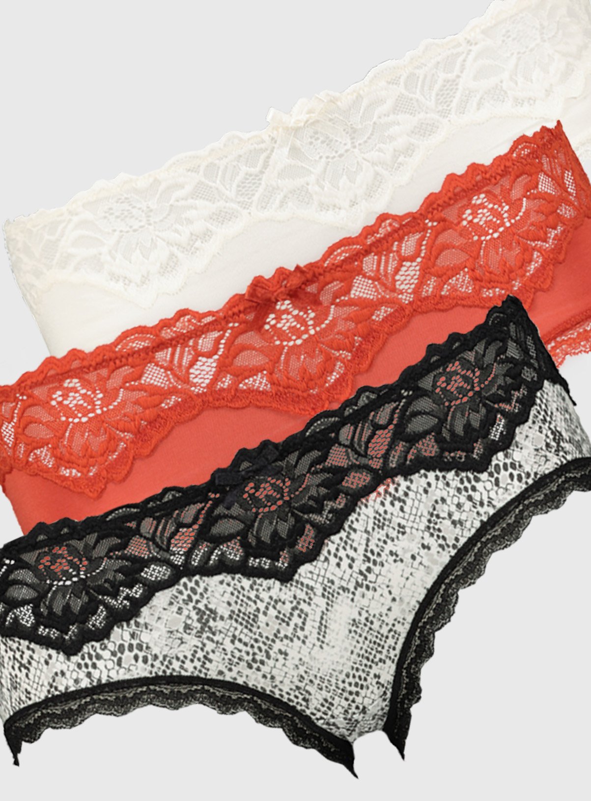 Snakeprint Comfort Lace Knicker Shorts 3 Pack Review