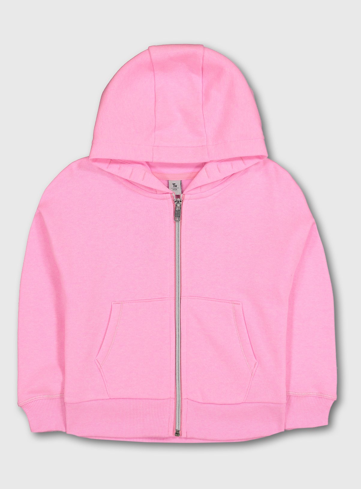 neon pink zip up hoodie