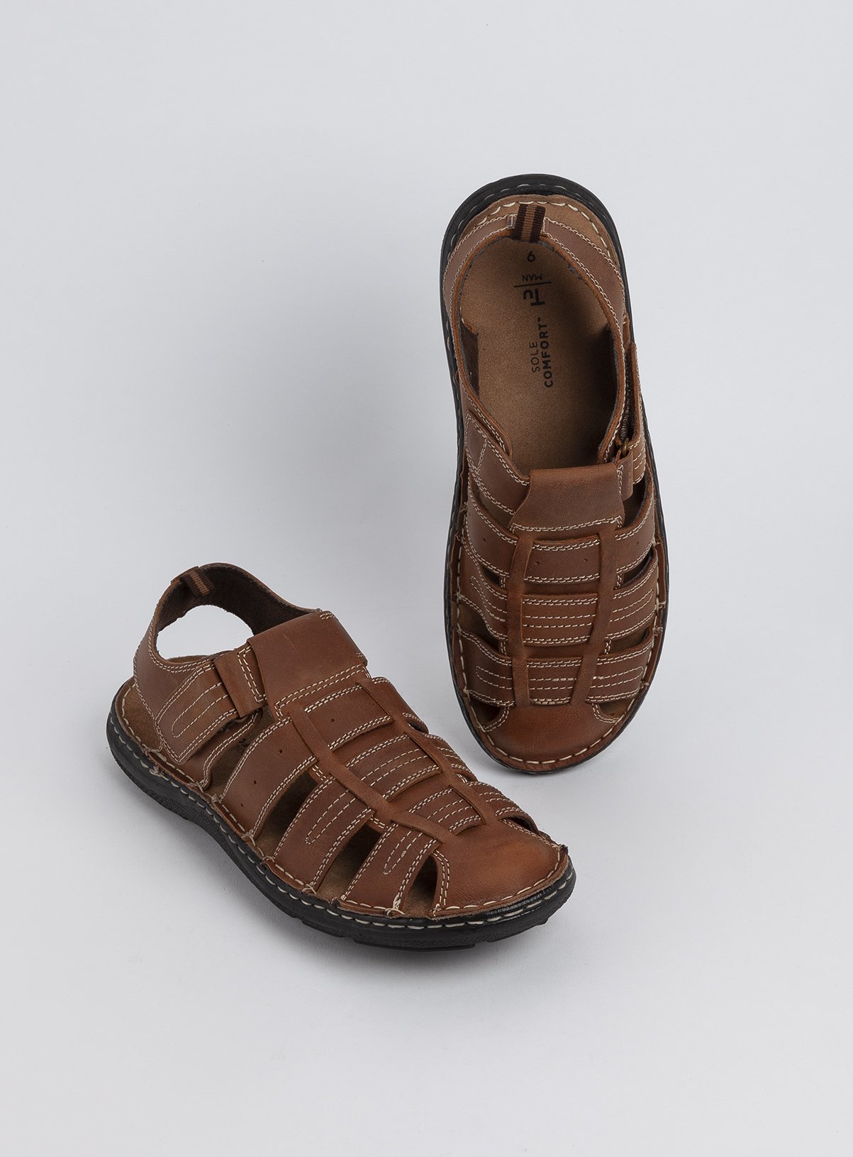 Sole Comfort Brown Leather Fisherman Sandals Review