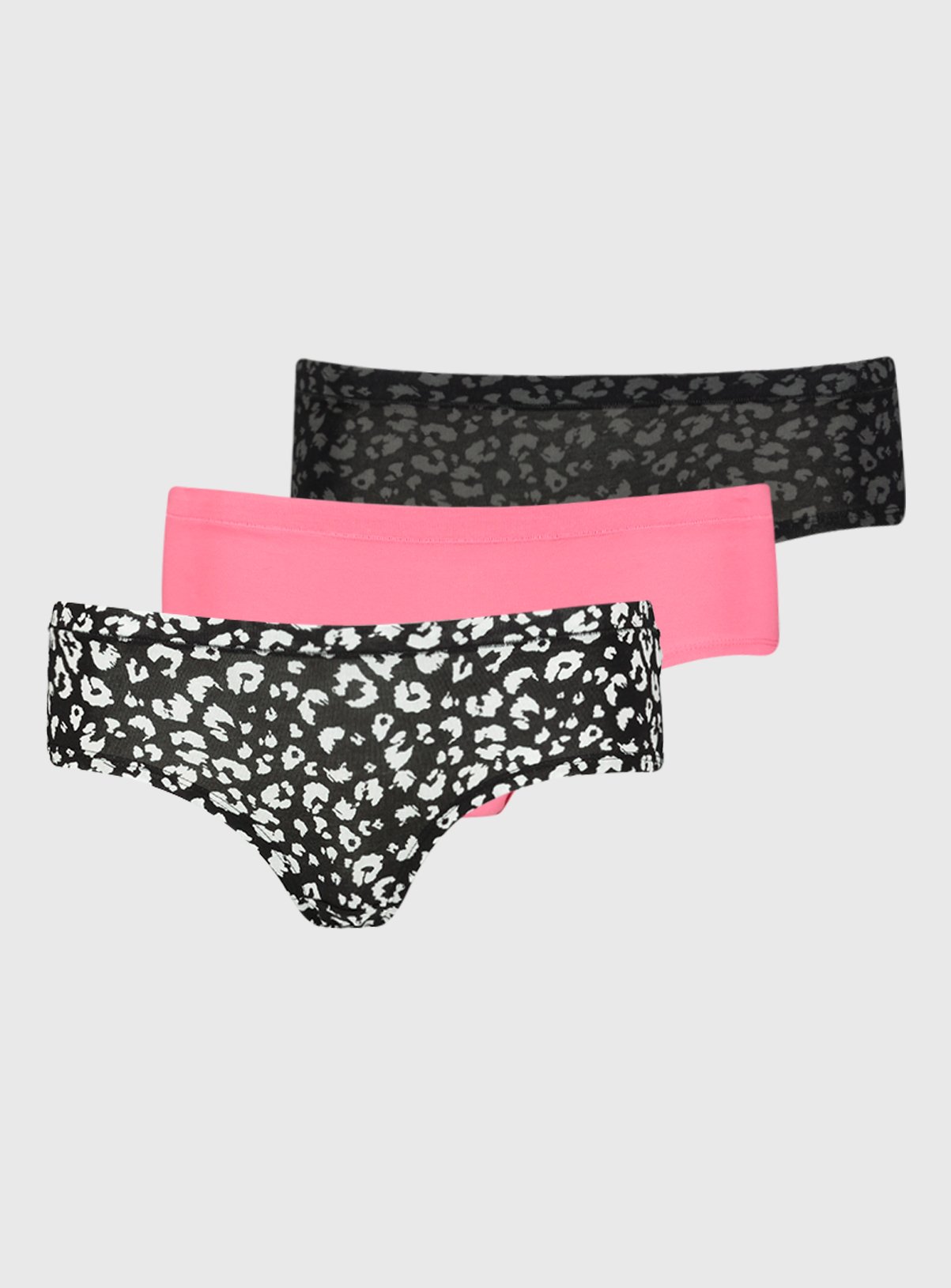 Plain Pink & Animal Print Knicker Shorts 3 Pack Review