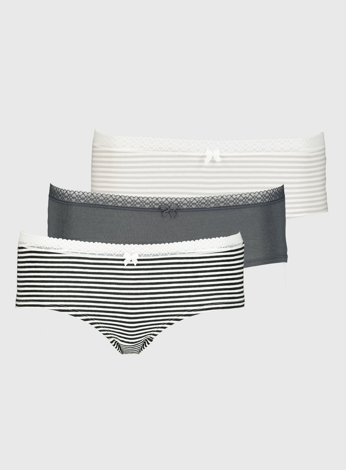 Grey & Stripe Knicker Shorts 3 Pack Review