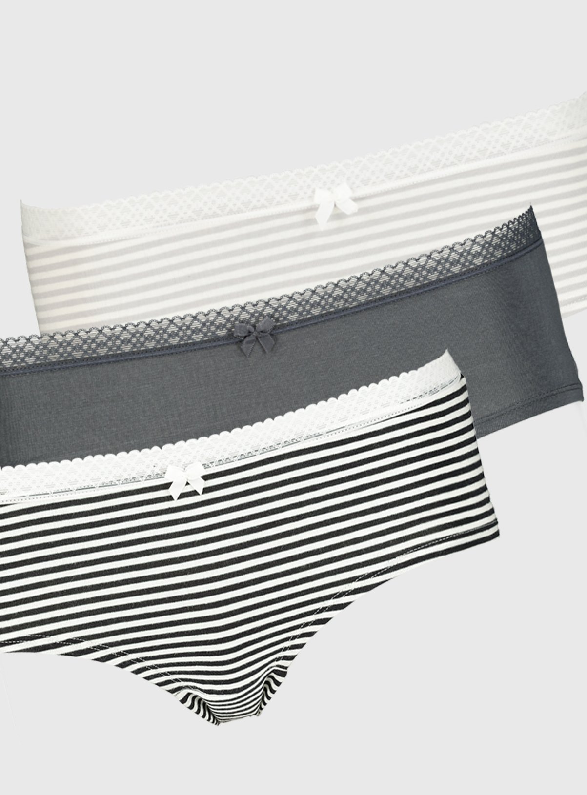 Grey & Stripe Knicker Shorts 3 Pack Review