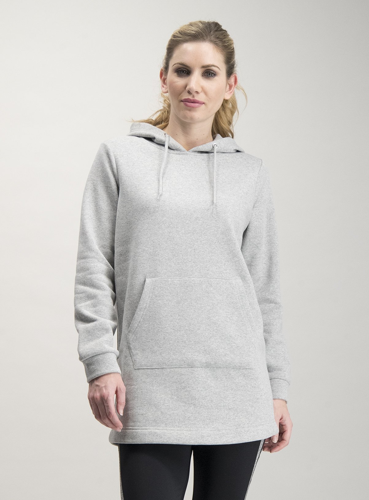 longline grey hoodie