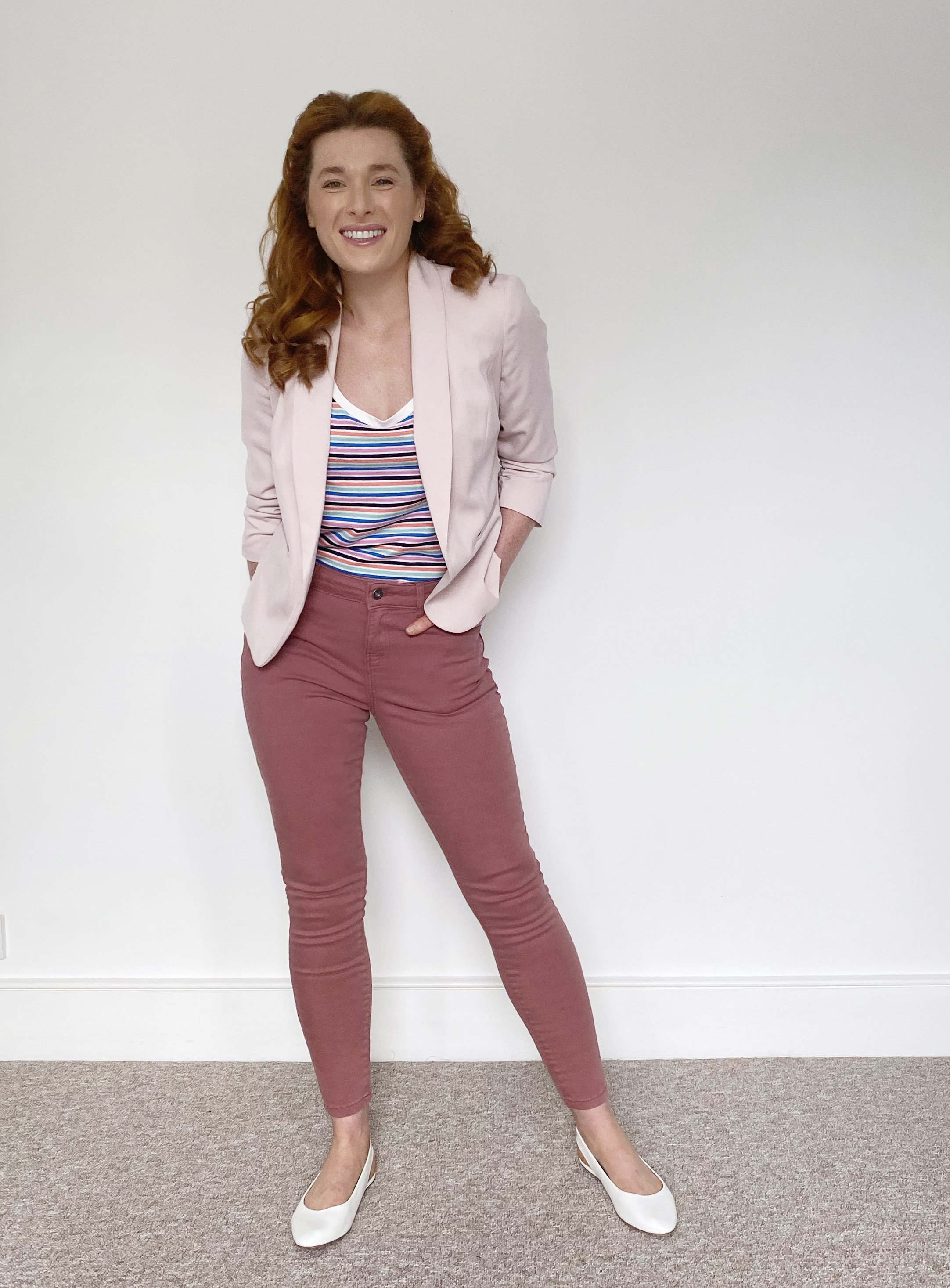 PETITE Blush Pink Ruched Sleeve Blazer Review