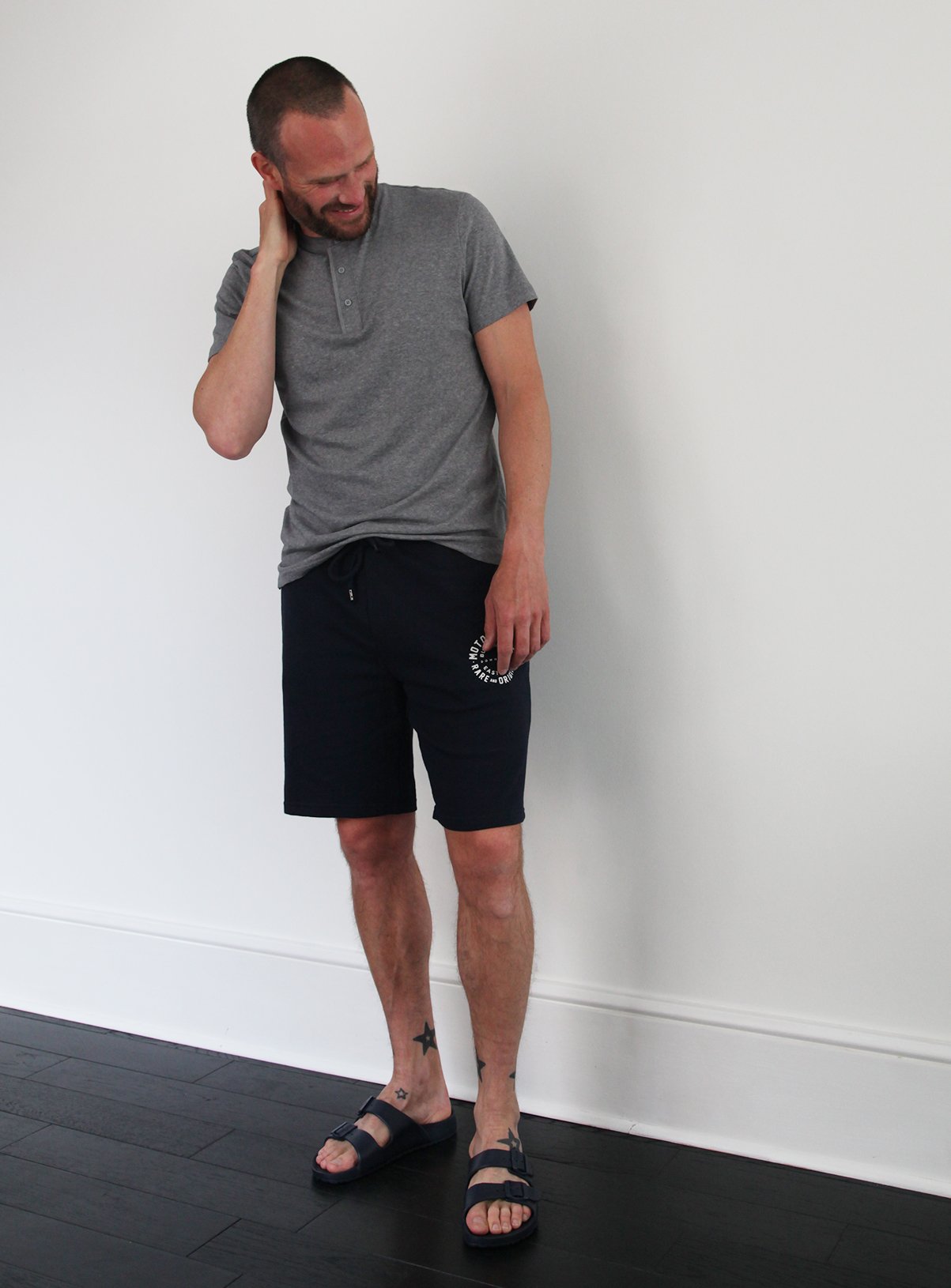 Grey Marl Short Sleeve Grandad T-Shirt Review