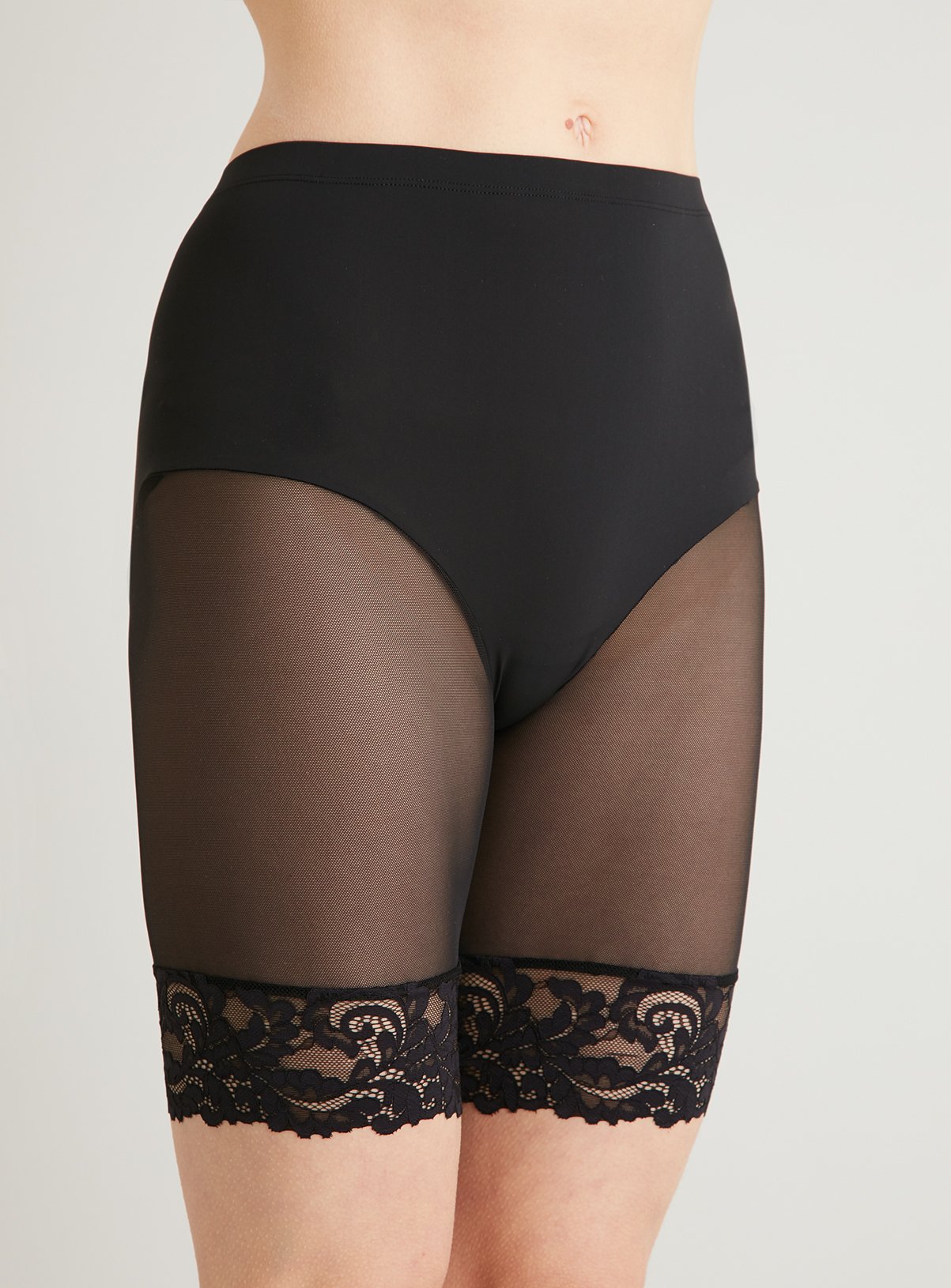 Black Long Leg Anti-Rub Lace Trim Knicker Shorts Review