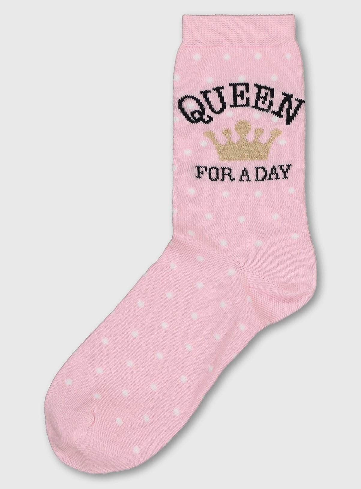 Pink & White Spot 'Queen For A Day' Socks Review