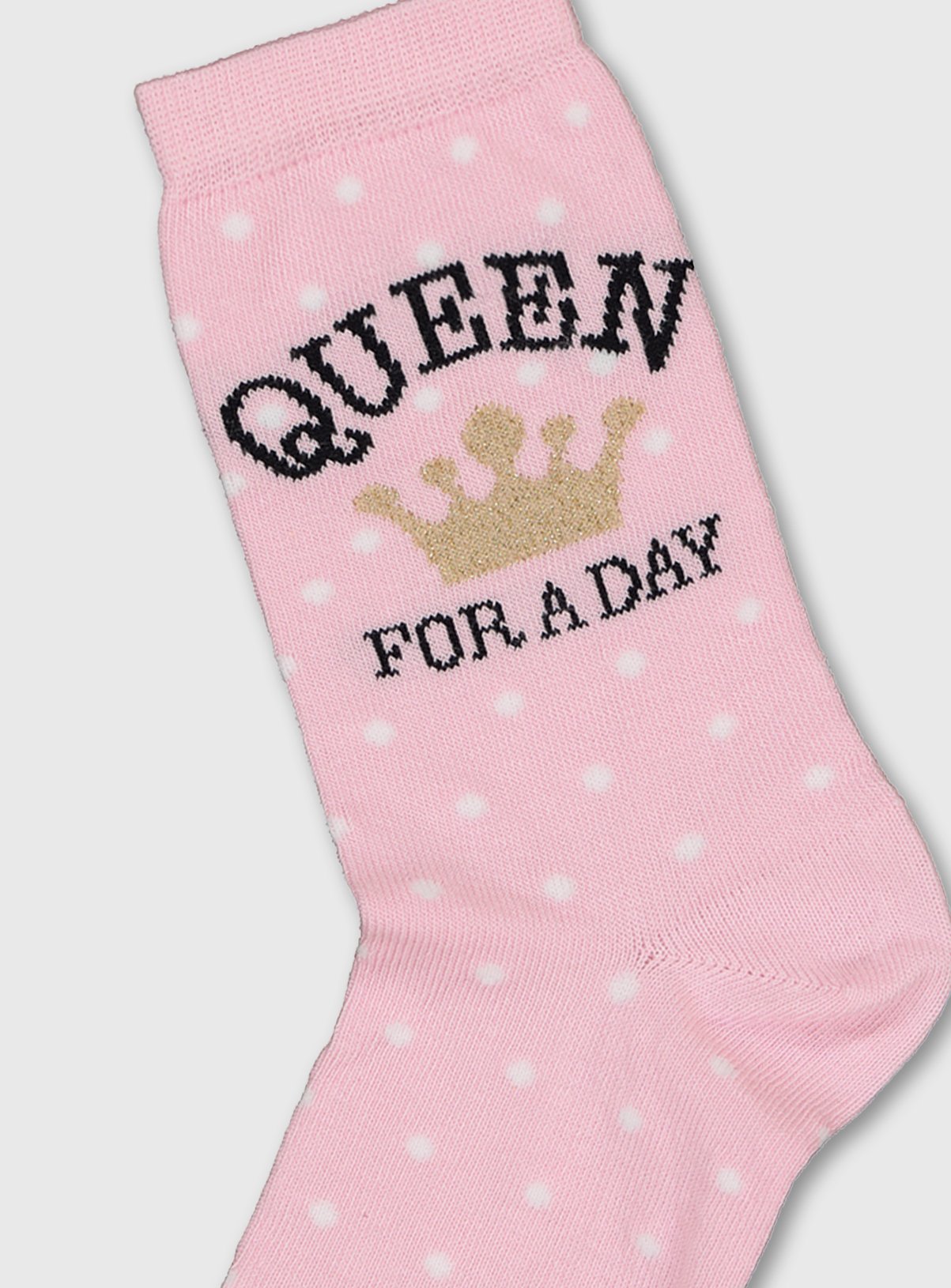 Pink & White Spot 'Queen For A Day' Socks Review