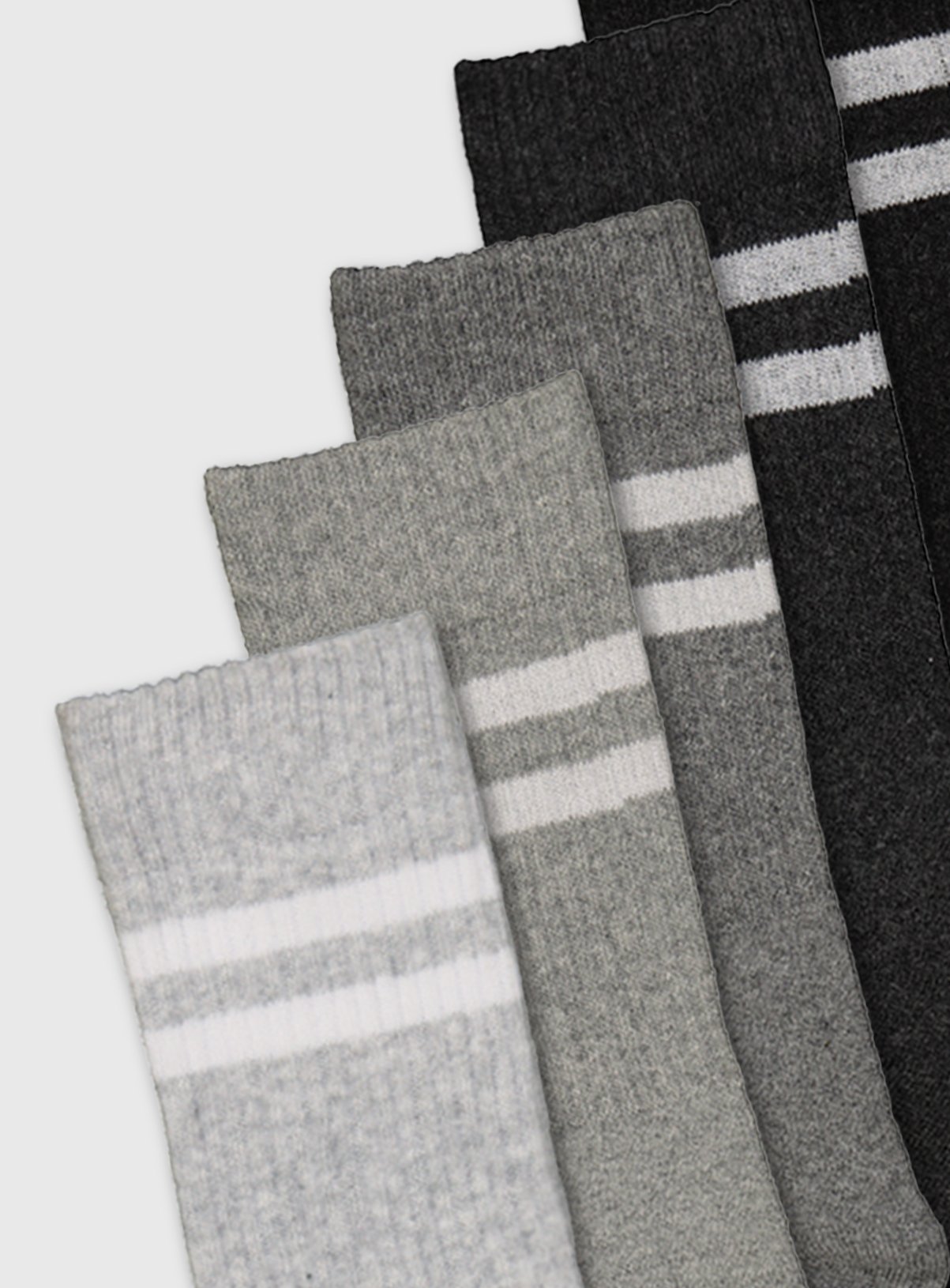 Grey Double Stripe Arch Support Sports Socks 5 Pack Review