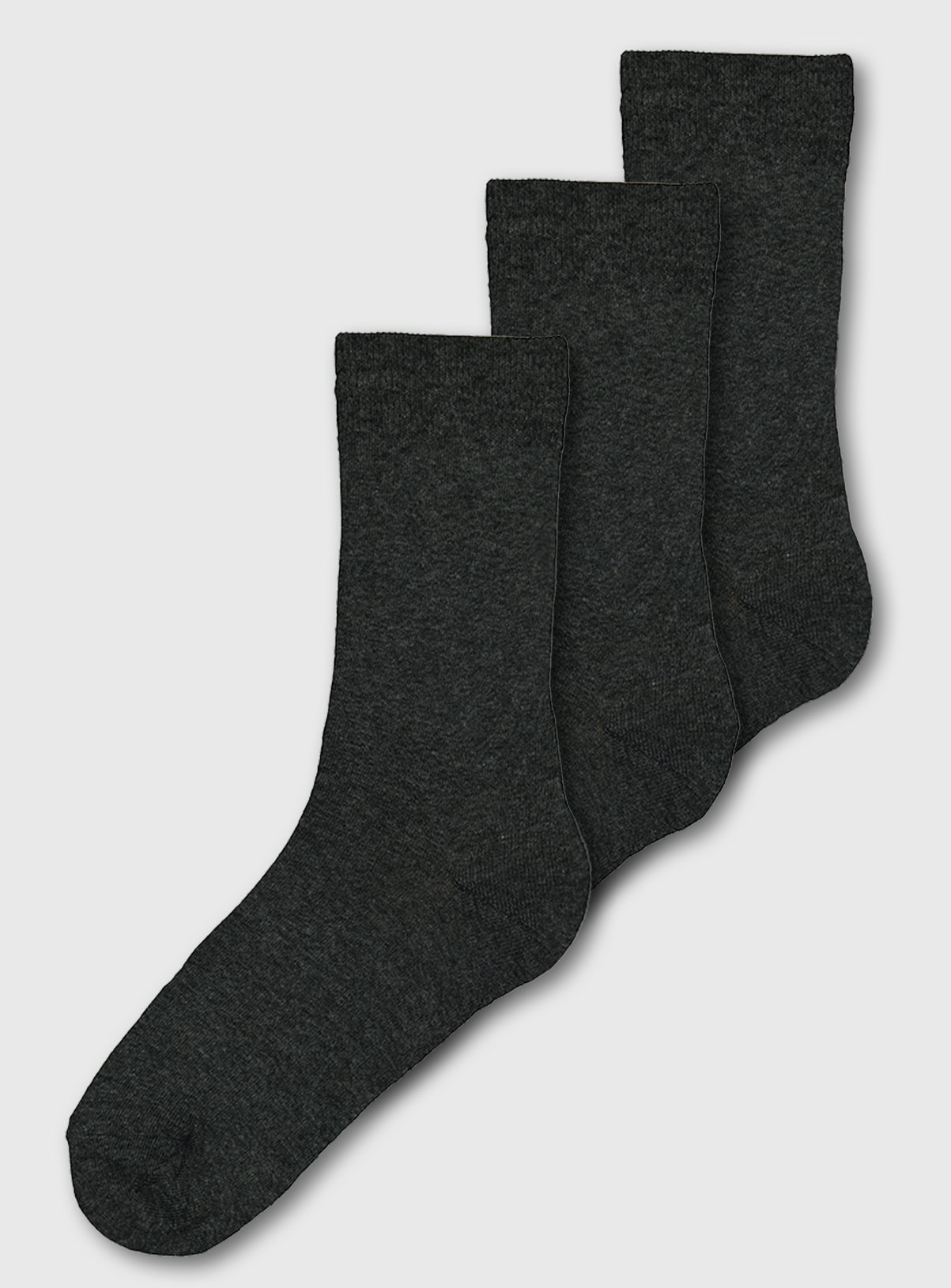 Charcoal Plain Trouser Socks 3 Pack Review