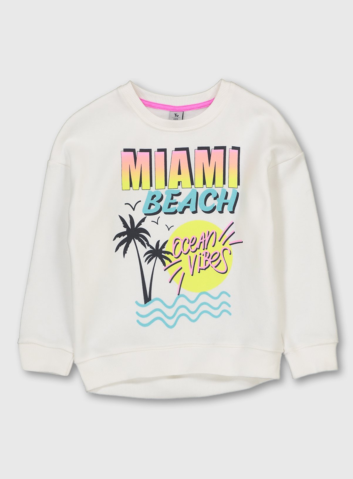 white slogan sweatshirt