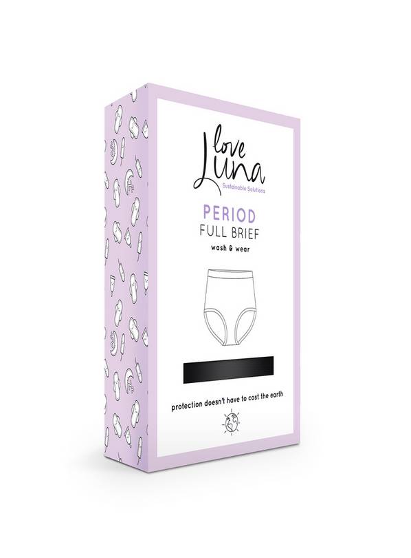 Love Luna Girls Period Shortie - Black - Size 10-12