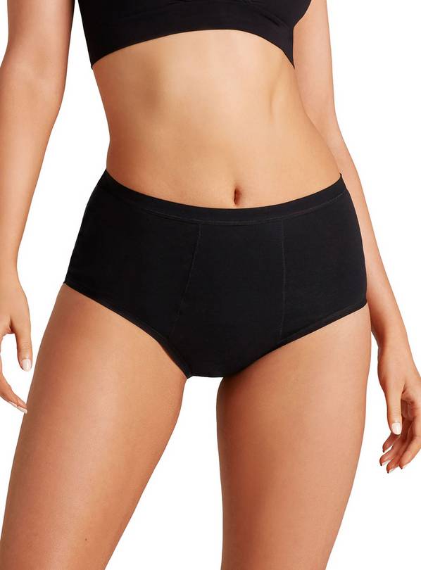 Buy Black Period Full Knickers - 18-20, Knickers