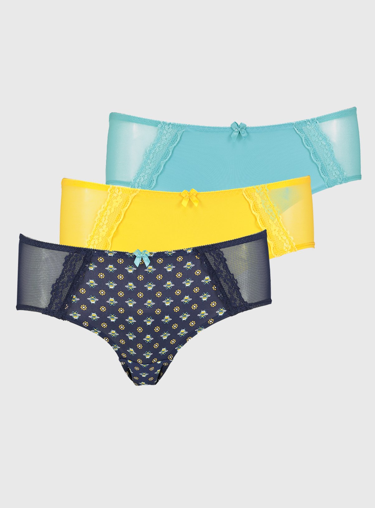 Bee Print, Blue & Yellow Knicker Shorts 3 Pack Review