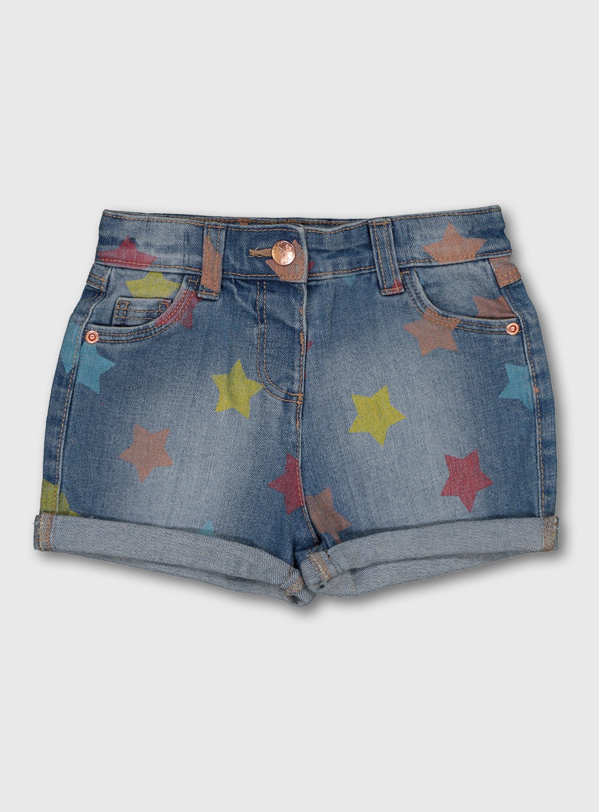 Denim Star Print Shorts Review