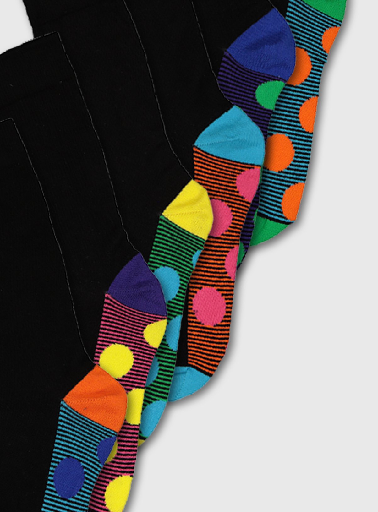 Multi Spot Stripe Stay Fresh Socks 7 Pack Review