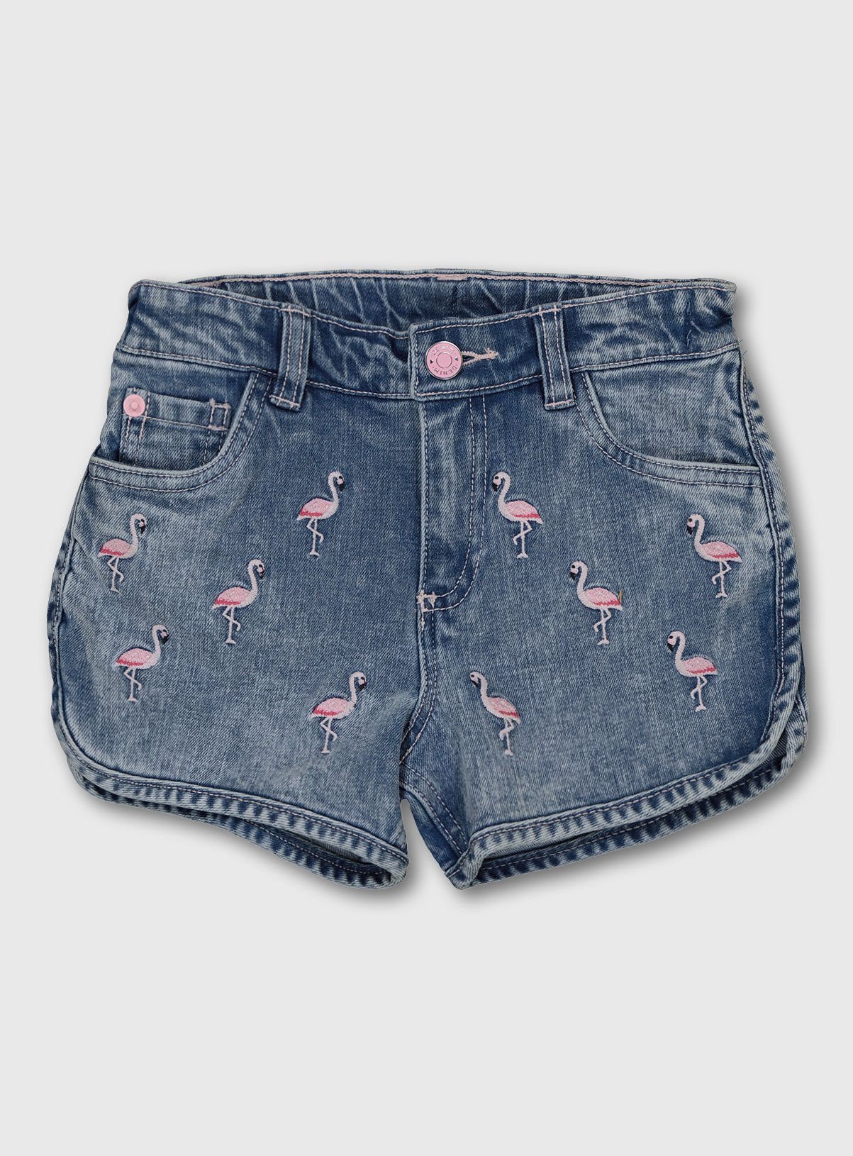 embroidered jean shorts