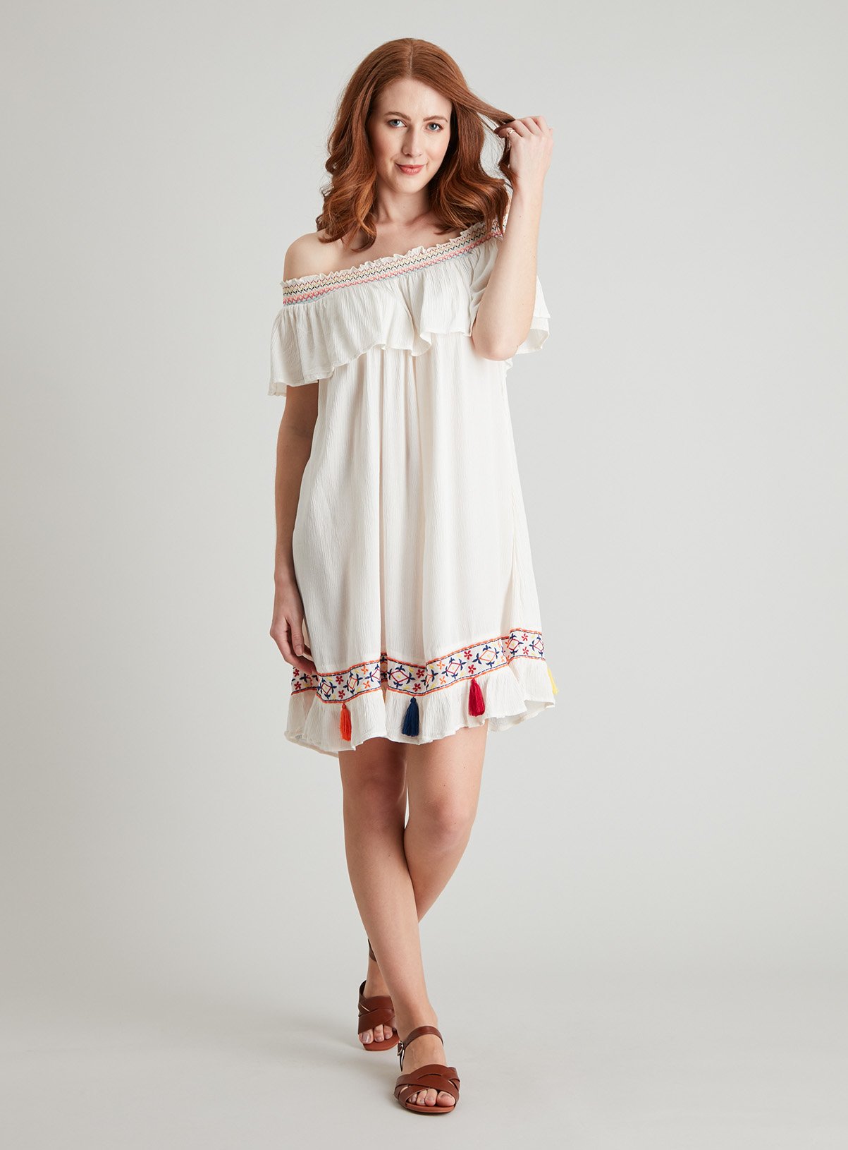 Cream Tassel Hem Cover Up Dress Review