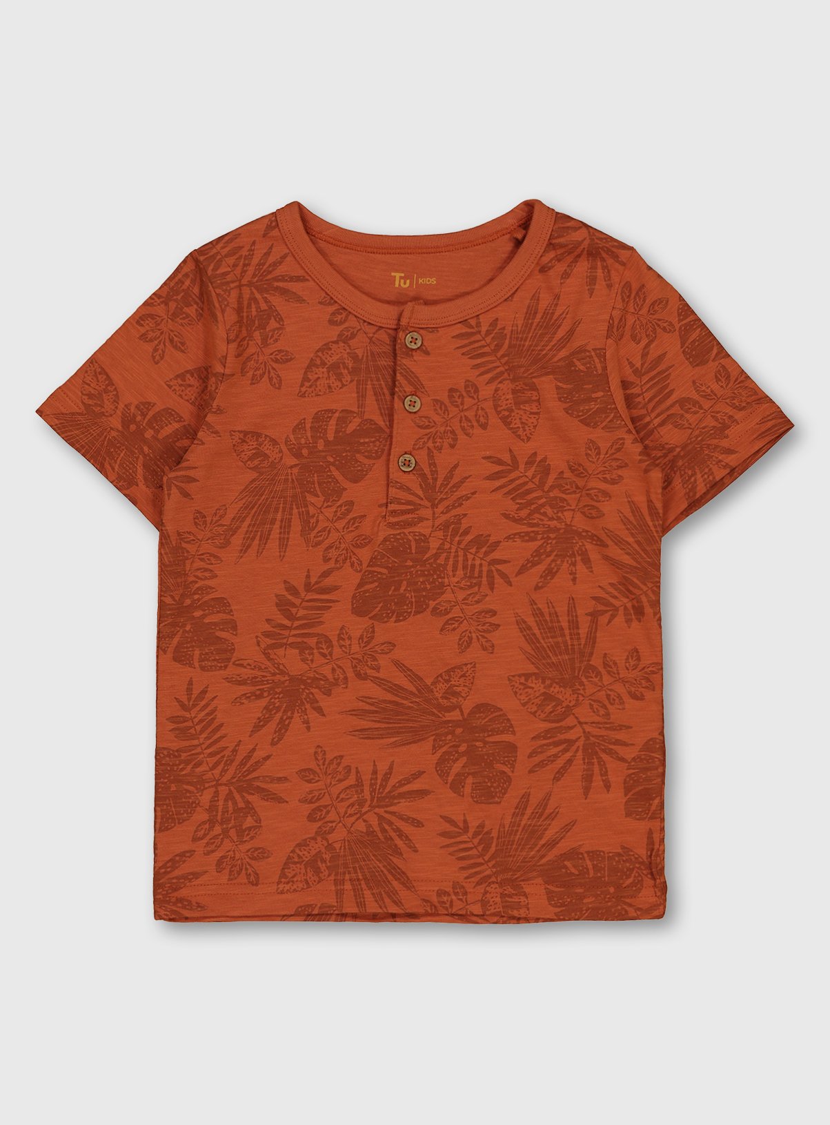 Leaf Print Grandad T-Shirt Review